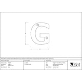 This is an image showing From The Anvil - Satin Chrome Letter G available from trade door handles, quick delivery and discounted prices