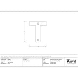 High quality image of From The Anvil - Satin Chrome Letter T | Sku. 83804t | Trade Door Handles, Kendal.