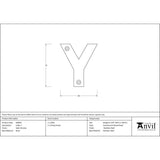 This is an image showing From The Anvil - Satin Chrome Letter Y available from trade door handles, quick delivery and discounted prices