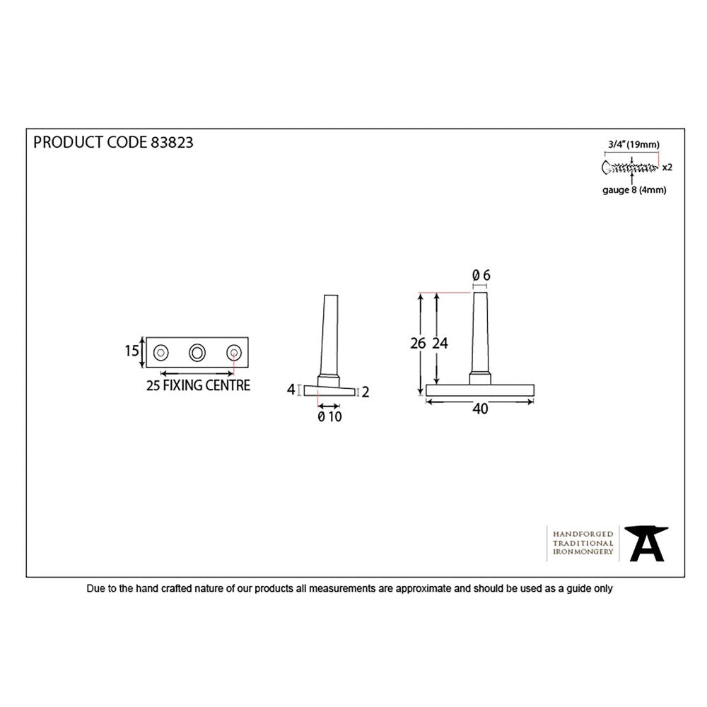 This is an image showing From The Anvil - Black EJMA Pin available from trade door handles, quick delivery and discounted prices