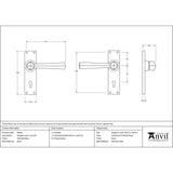 This is an image showing From The Anvil - Polished Brass Straight Lever Lock Set available from trade door handles, quick delivery and discounted prices