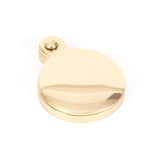 This is an image showing From The Anvil - Polished Brass 30mm Round Escutcheon available from trade door handles, quick delivery and discounted prices