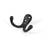 This is an image showing From The Anvil - Black Celtic Double Robe Hooks available from trade door handles, quick delivery and discounted prices