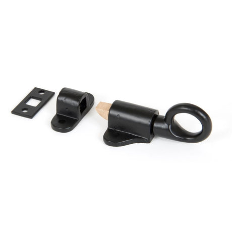 This is an image showing From The Anvil - Black Fanlight Catch with two Keeps available from trade door handles, quick delivery and discounted prices