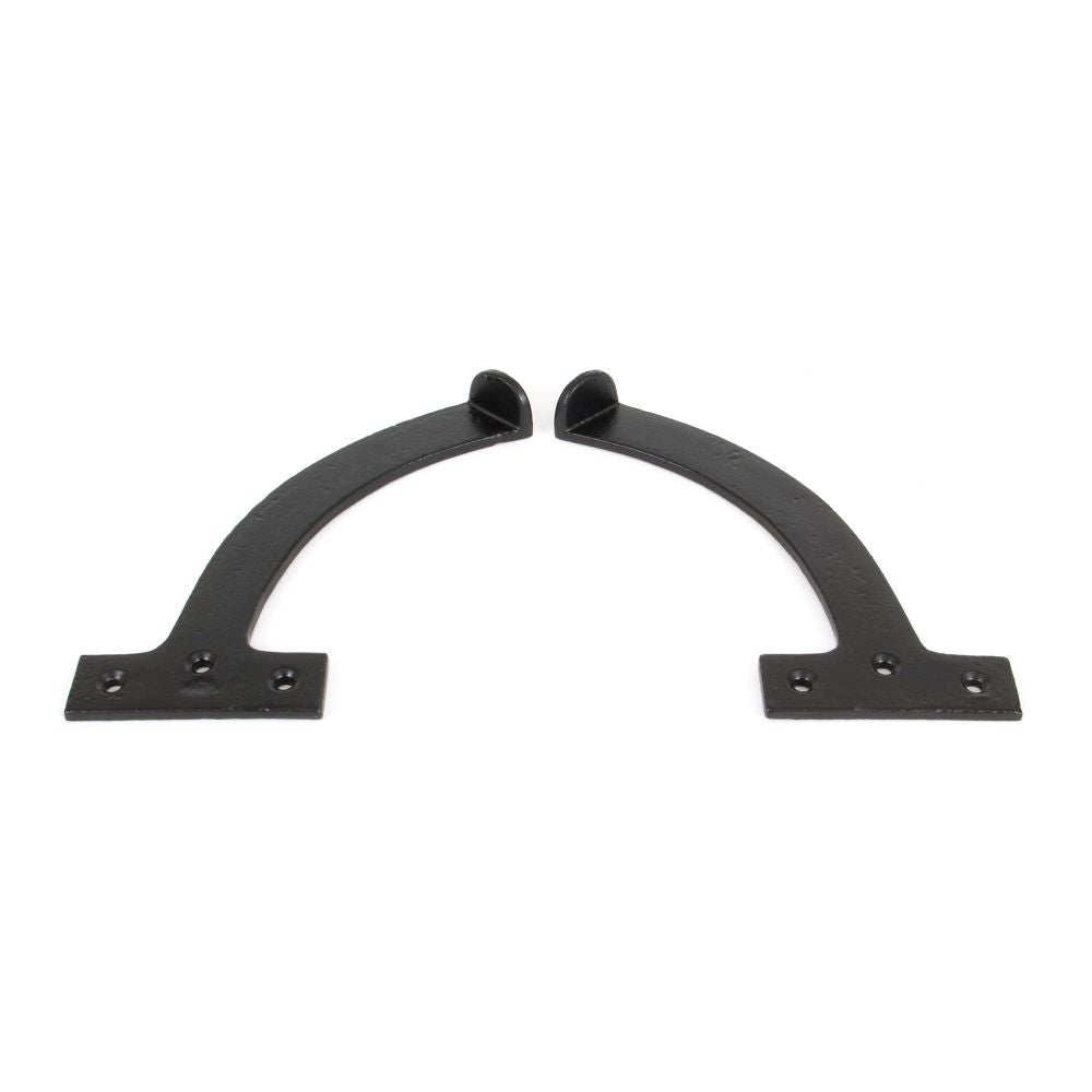 This is an image showing From The Anvil - Black 7" Quadrant Stay (Pair) available from trade door handles, quick delivery and discounted prices