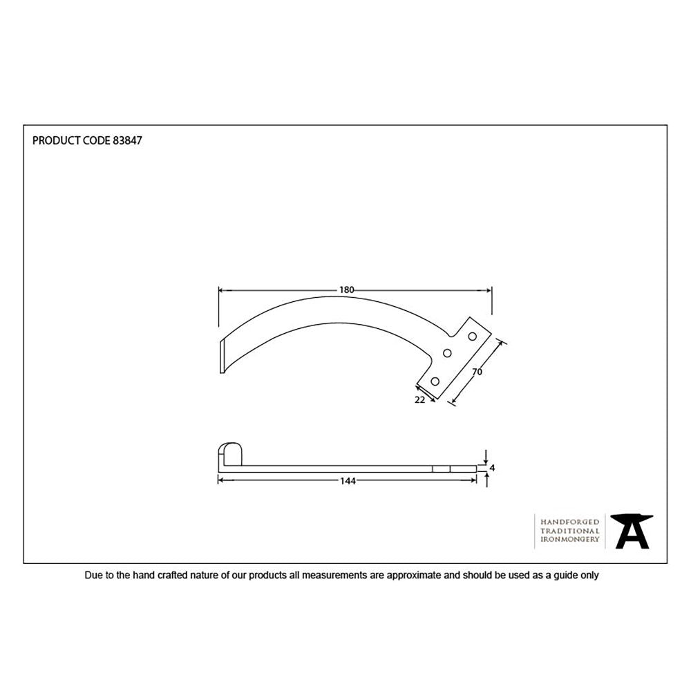 This is an image showing From The Anvil - Black 7" Quadrant Stay (Pair) available from trade door handles, quick delivery and discounted prices