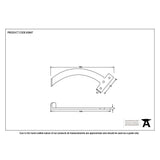 This is an image showing From The Anvil - Black 7" Quadrant Stay (Pair) available from trade door handles, quick delivery and discounted prices