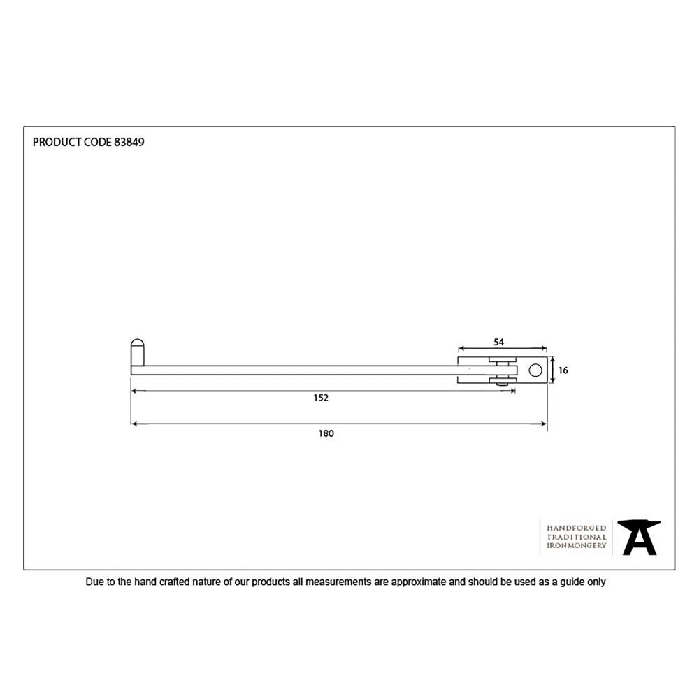 This is an image showing From The Anvil - Black 6" Roller Arm Stay available from trade door handles, quick delivery and discounted prices