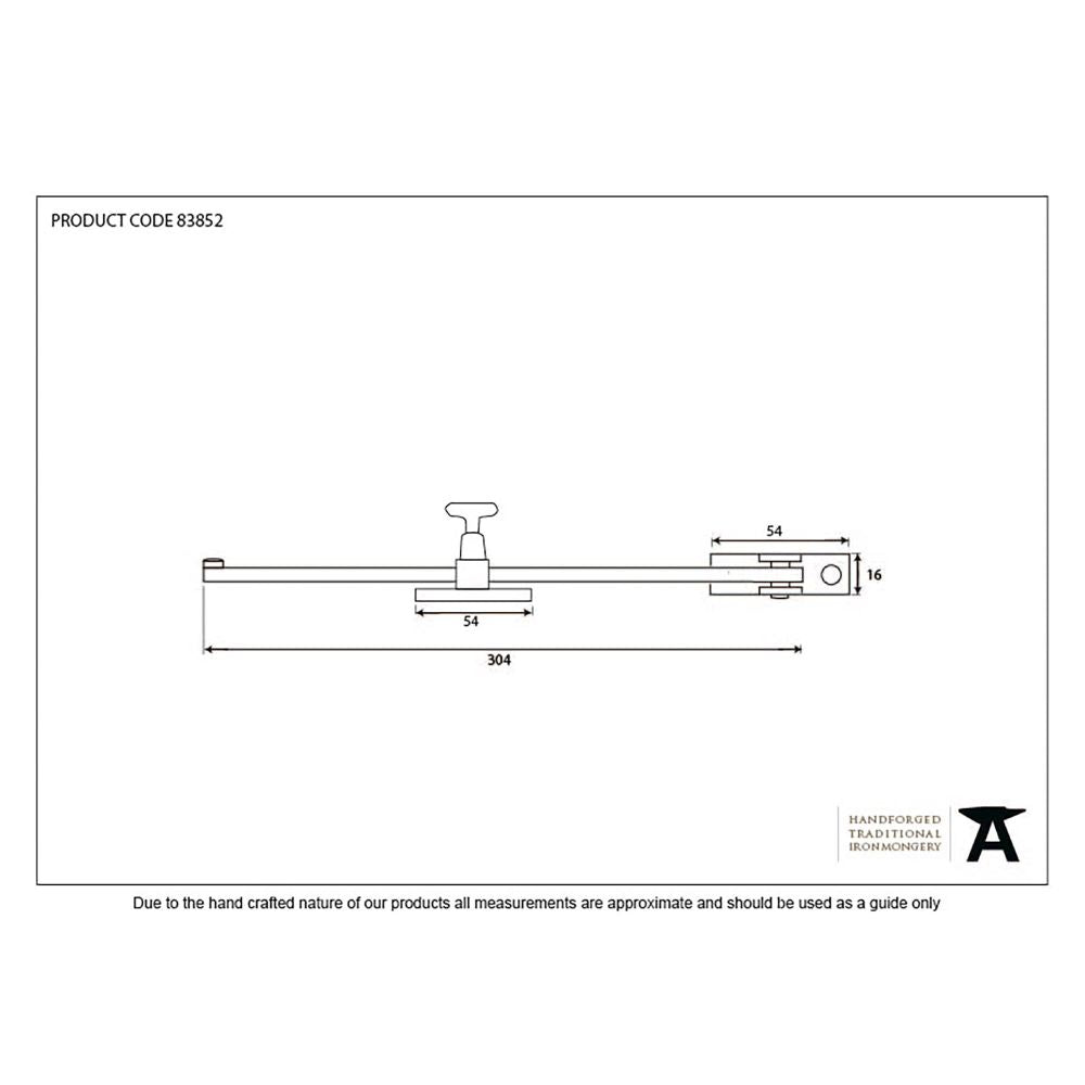 This is an image showing From The Anvil - Black 12" Sliding Stay available from trade door handles, quick delivery and discounted prices