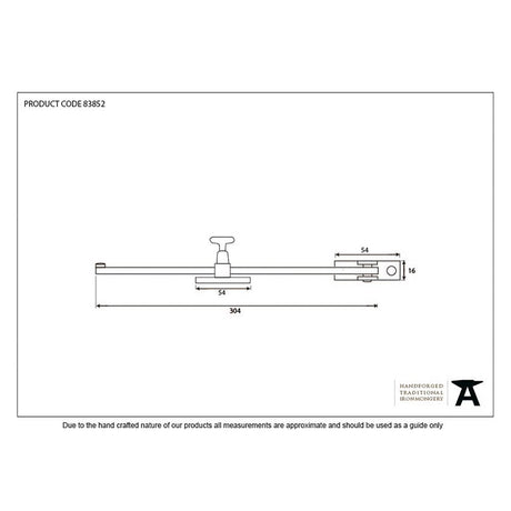 This is an image showing From The Anvil - Black 12" Sliding Stay available from trade door handles, quick delivery and discounted prices