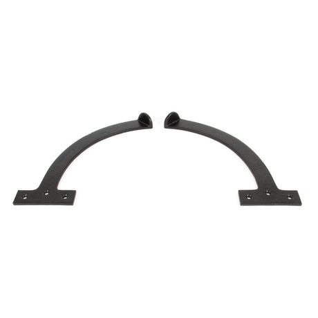 This is an image showing From The Anvil - Black 8.5" Quadrant Stay (Pair) available from trade door handles, quick delivery and discounted prices