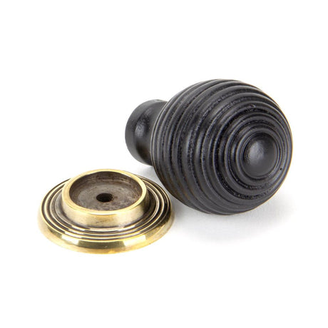 This is an image showing From The Anvil - Ebony and AB Beehive Cabinet Knob 38mm available from trade door handles, quick delivery and discounted prices