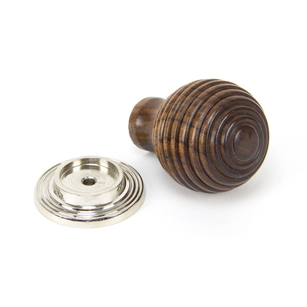 This is an image showing From The Anvil - Rosewood and PN Beehive Cabinet Knob 38mm available from trade door handles, quick delivery and discounted prices