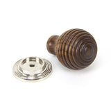 This is an image showing From The Anvil - Rosewood and PN Beehive Cabinet Knob 38mm available from trade door handles, quick delivery and discounted prices