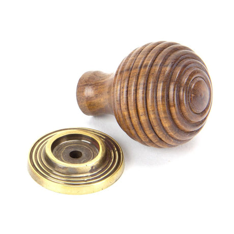 This is an image showing From The Anvil - Rosewood and AB Beehive Cabinet Knob 35mm available from trade door handles, quick delivery and discounted prices