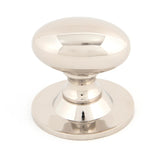 This is an image showing From The Anvil - Polished Nickel Oval Cabinet Knob 40mm available from trade door handles, quick delivery and discounted prices