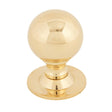 This is an image showing From The Anvil - Polished Brass Ball Cabinet Knob 39mm available from trade door handles, quick delivery and discounted prices