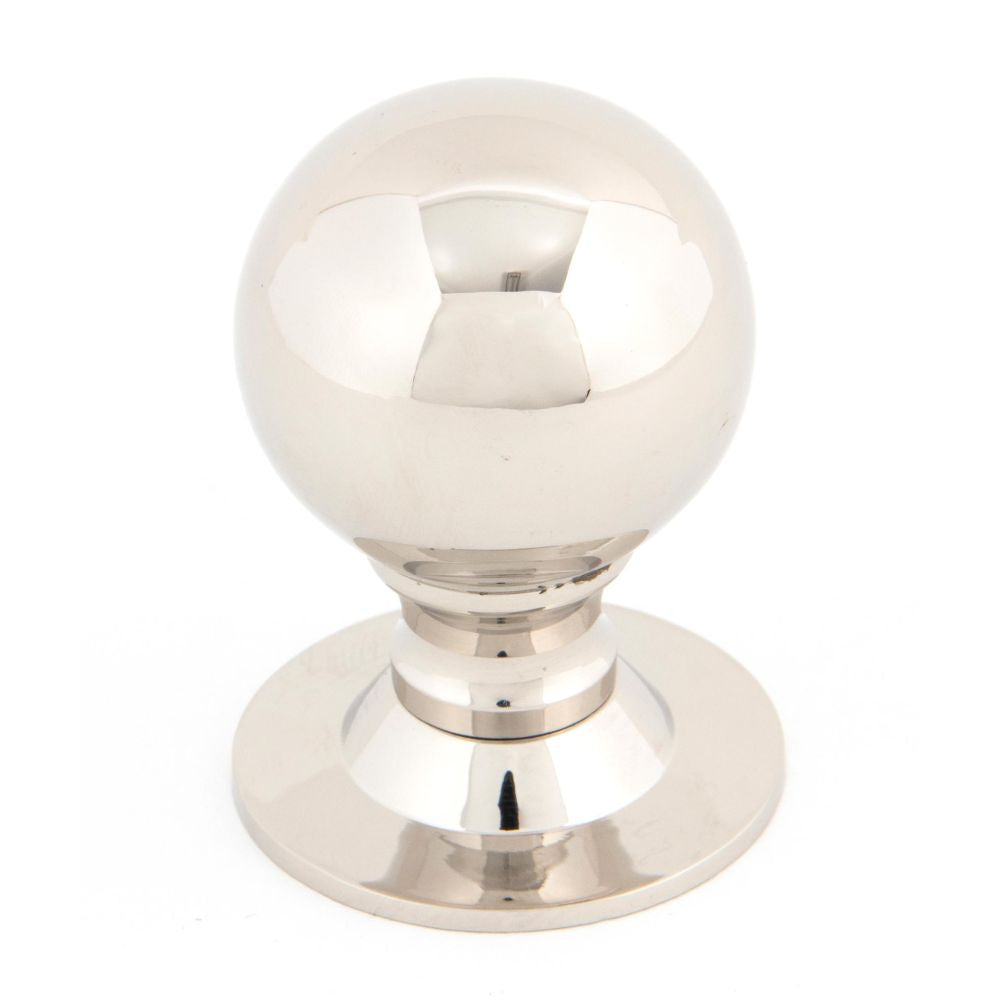 This is an image showing From The Anvil - Polished Nickel Ball Cabinet Knob 39mm available from trade door handles, quick delivery and discounted prices