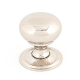 This is an image showing From The Anvil - Polished Nickel Mushroom Cabinet Knob 32mm available from trade door handles, quick delivery and discounted prices
