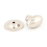 This is an image showing From The Anvil - Polished Nickel Oval Cabinet Knob 33mm available from trade door handles, quick delivery and discounted prices