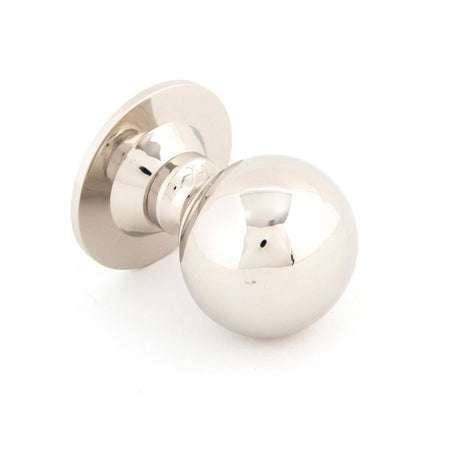 This is an image showing From The Anvil - Polished Nickel Ball Cabinet Knob 31mm available from trade door handles, quick delivery and discounted prices