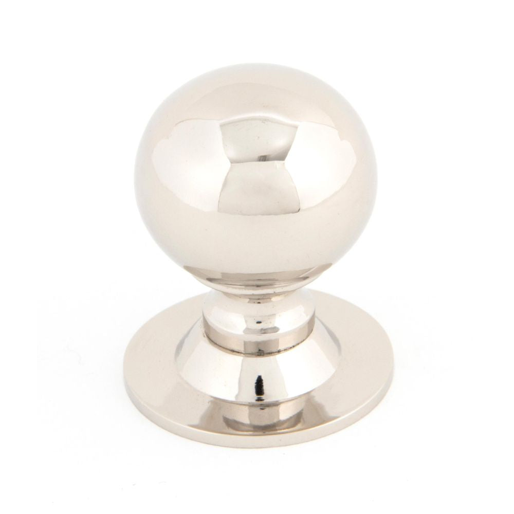 This is an image showing From The Anvil - Polished Nickel Ball Cabinet Knob 31mm available from trade door handles, quick delivery and discounted prices
