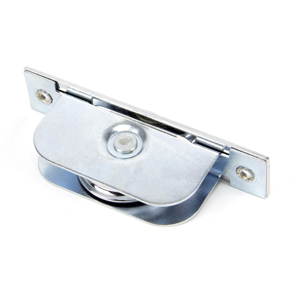 This is an image showing From The Anvil - Polished Chrome Square Ended Sash Pulley 75kg available from trade door handles, quick delivery and discounted prices