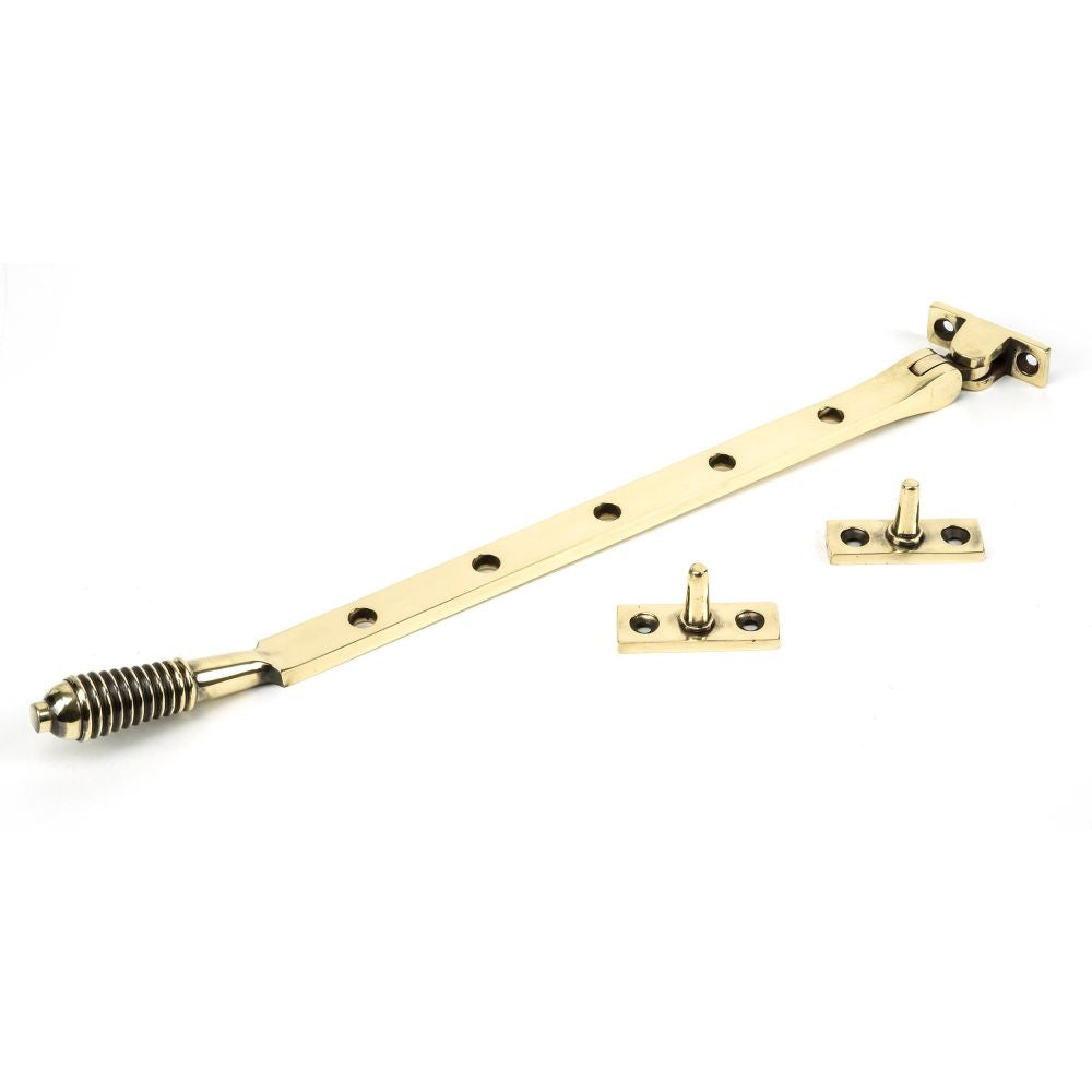 High quality image of From The Anvil - Aged Brass 12" Reeded Stay | Sku. 83909 | Trade Door Handles, Kendal.