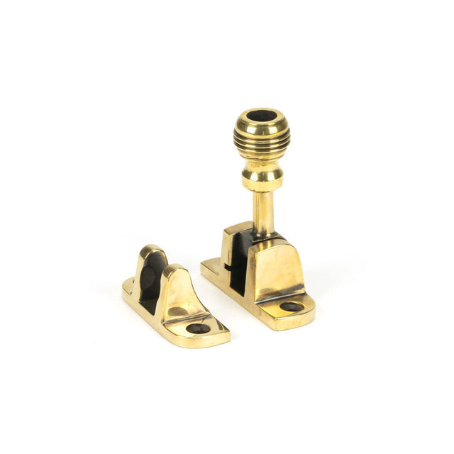 This is an image showing From The Anvil - Aged Brass Prestbury Brighton Fastener (Radiused) available from trade door handles, quick delivery and discounted prices