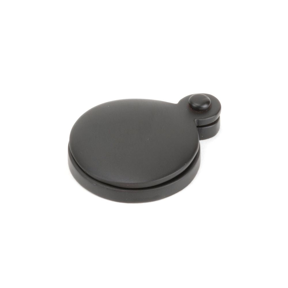 This is an image showing From The Anvil - Aged Bronze 30mm Round Escutcheon available from trade door handles, quick delivery and discounted prices