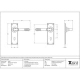 This is an image showing From The Anvil - Aged Bronze Reeded Lever Lock Set available from trade door handles, quick delivery and discounted prices