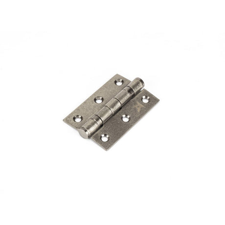 This is an image showing From The Anvil - Pewter 3" Ball Bearing Butt Hinge (Pair) ss available from trade door handles, quick delivery and discounted prices