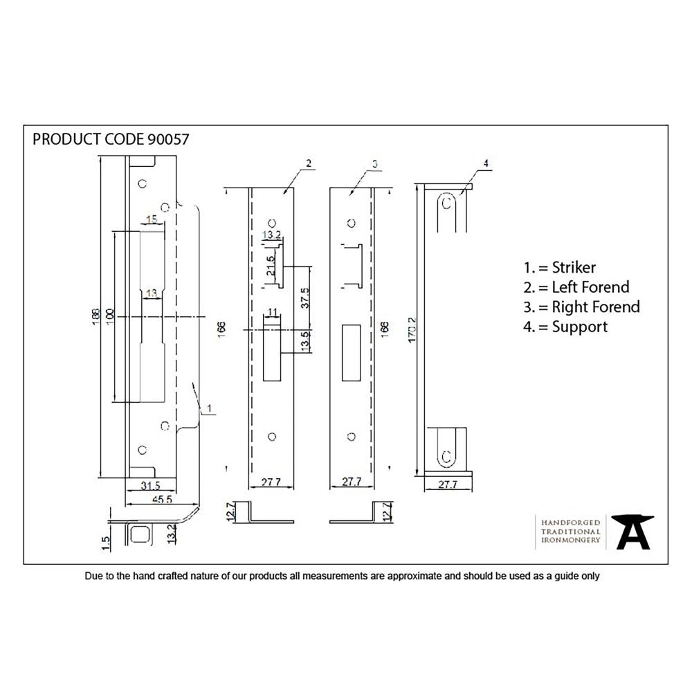 This is an image showing From The Anvil - Black ?" Euro Sash Lock Rebate Kit available from trade door handles, quick delivery and discounted prices