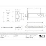 High quality image of From The Anvil - Black 4" Heavy Duty Latch | Sku. 90127 | Trade Door Handles, Kendal.