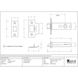 This is an image showing From The Anvil - PVD Brass 3" Heavy Duty Latch available from trade door handles, quick delivery and discounted prices