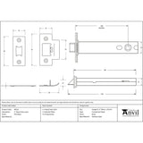 High quality image of From The Anvil - PVD Brass 5" Heavy Duty Latch | Sku. 90132 | Trade Door Handles, Kendal.