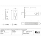 High quality image of From The Anvil - Black 4" Heavy Duty Tubular Deadbolt | Sku. 90146 | Trade Door Handles, Kendal.