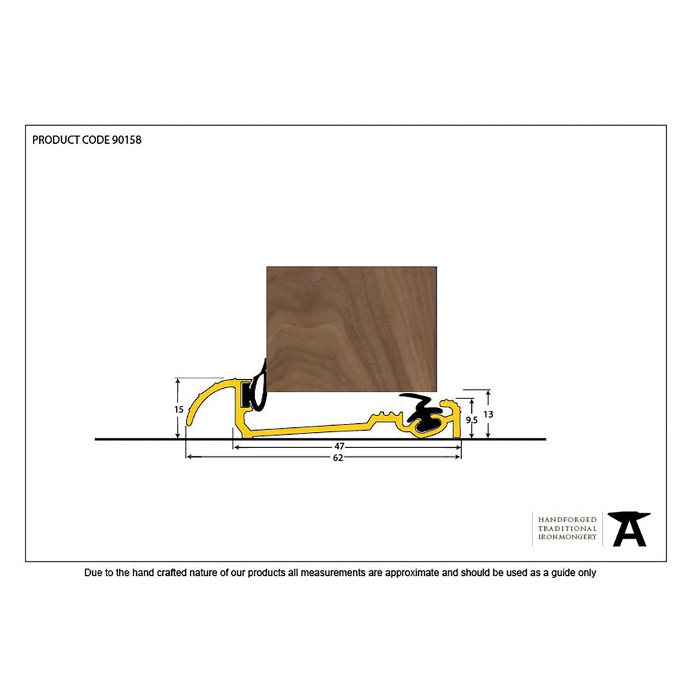 This is an image showing From The Anvil - Gold 914mm Macclex 15/2 Threshold available from trade door handles, quick delivery and discounted prices