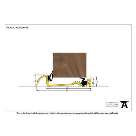 This is an image showing From The Anvil - Gold 1829mm Macclex 15/2 Threshold available from trade door handles, quick delivery and discounted prices