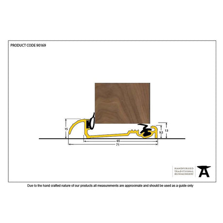 This is an image showing From The Anvil - Gold 914mm Macclex 15/56 Threshold available from trade door handles, quick delivery and discounted prices