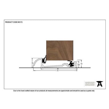 This is an image showing From The Anvil - Aluminium 1829mm Macclex 15/56 Threshold available from trade door handles, quick delivery and discounted prices