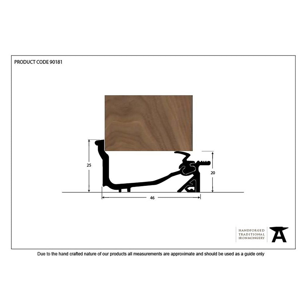 This is an image showing From The Anvil - Black 914mm Macclex Lowline Sill available from trade door handles, quick delivery and discounted prices