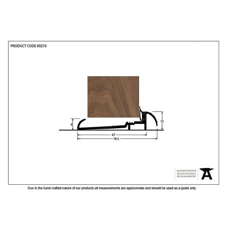 This is an image showing From The Anvil - Black 1219mm OUM/6 Threshold available from trade door handles, quick delivery and discounted prices