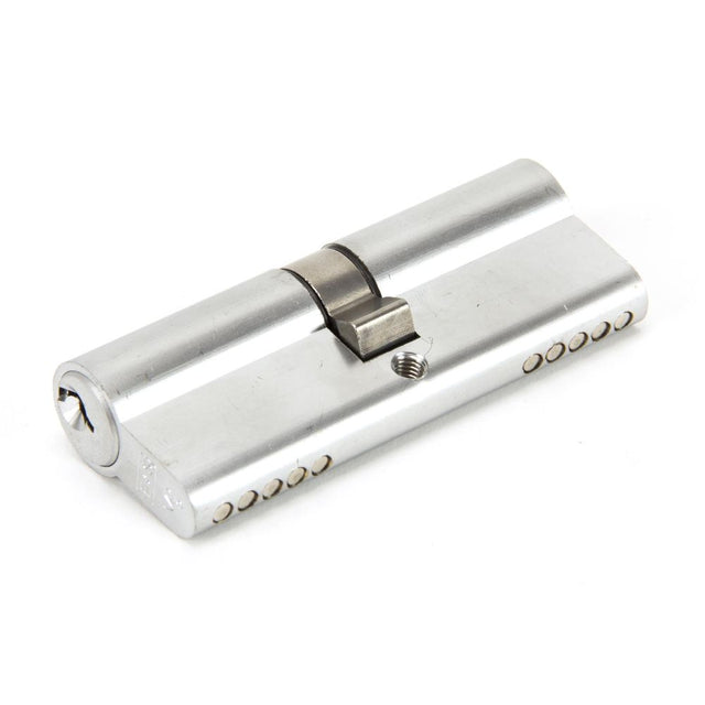 This is an image showing From The Anvil - Satin Chrome 40/40 Euro Cylinder available from trade door handles, quick delivery and discounted prices