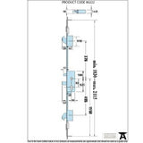 This is an image showing From The Anvil - SS French Door Multipoint Lock Kit 57mm Door available from trade door handles, quick delivery and discounted prices