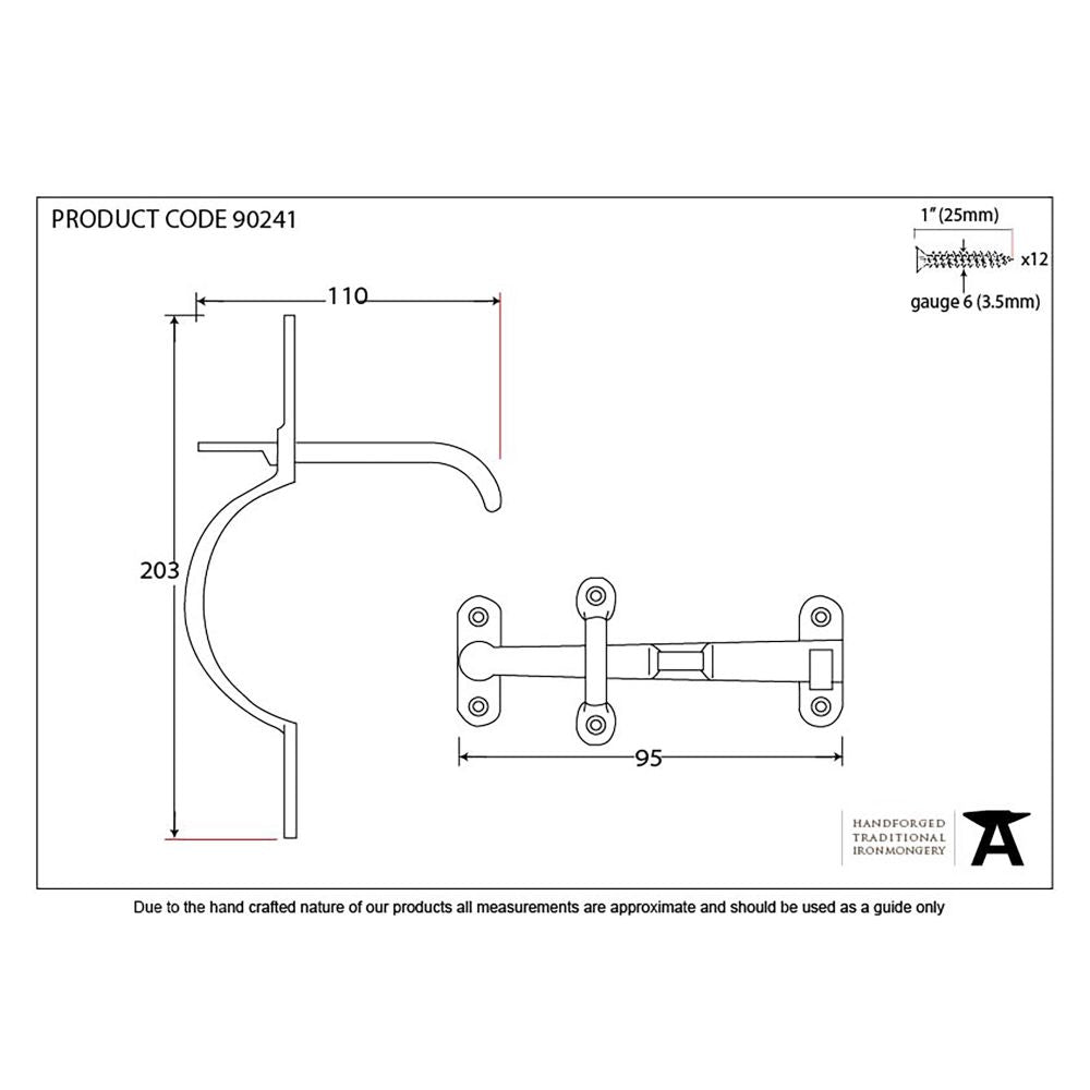 This is an image showing From The Anvil - Polished Brass Cast Suffolk Latch Set available from trade door handles, quick delivery and discounted prices