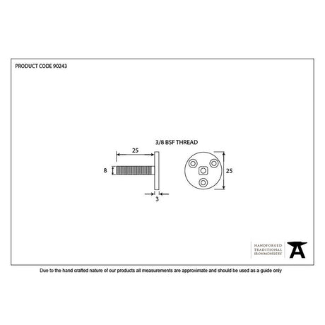 This is an image showing From The Anvil - Threaded Imperial Taylors Spindle available from trade door handles, quick delivery and discounted prices