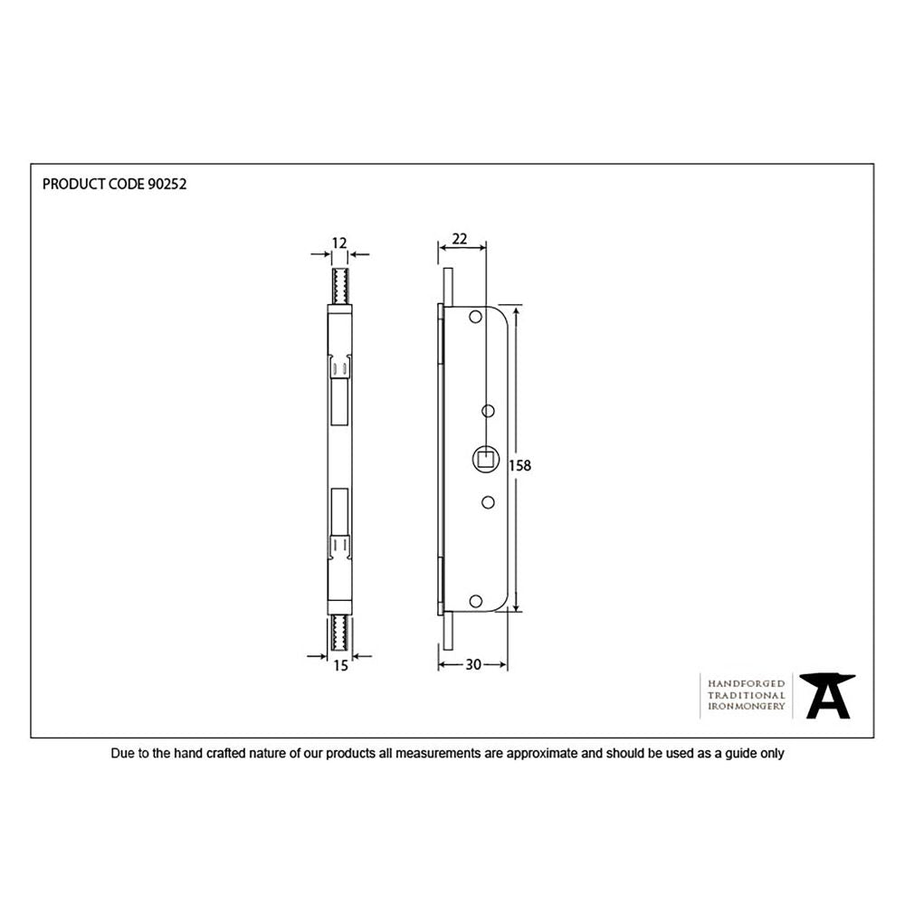 This is an image showing From The Anvil - Excal - Claw Gearbox 22mm Backset available from trade door handles, quick delivery and discounted prices