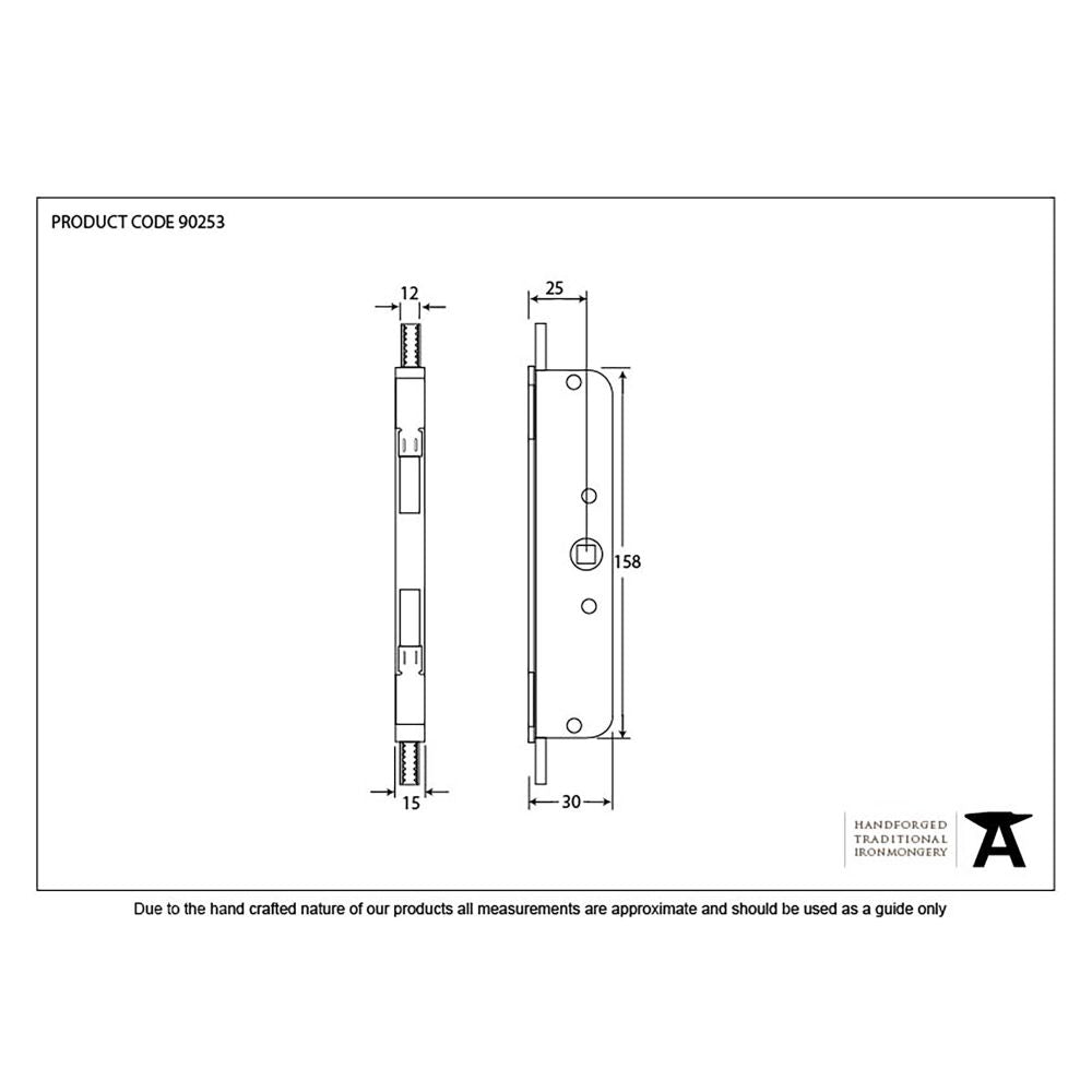 This is an image showing From The Anvil - Excal - Claw Gearbox 25mm Backset available from trade door handles, quick delivery and discounted prices