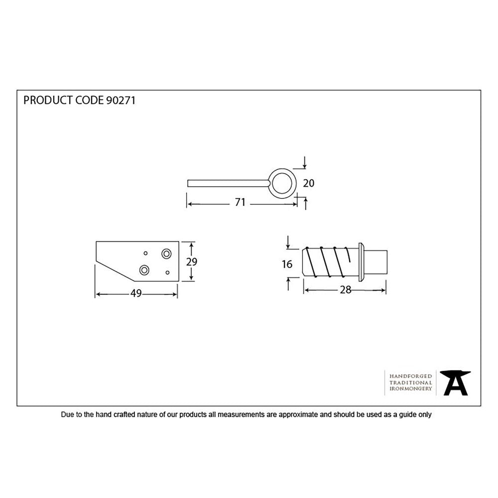 This is an image showing From The Anvil - Polished Brass Key-Flush Sash Stop available from trade door handles, quick delivery and discounted prices